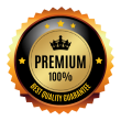 Gold Modern Premium Warranty Logo